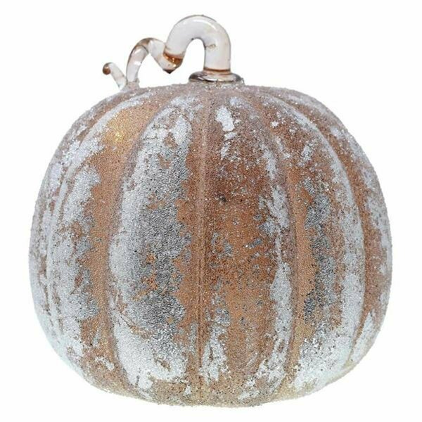 Gift Essentials Frosted LED Pumpkin, Taupe - Large GE4004